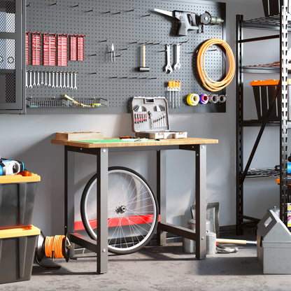 Pracovní Stůl Světle Hnědý 100 X 60 X 81,5 Cm Dub Obdélníkový