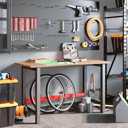 Pracovní Stůl Světle Hnědý 140 X 60 X 81,5 Cm Masivní Dub