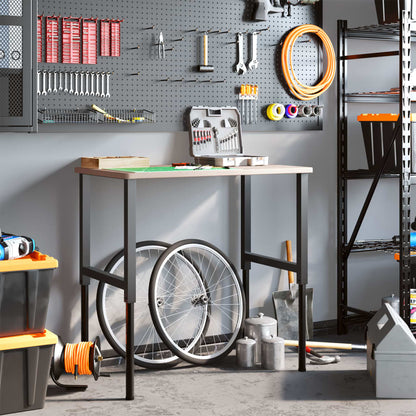 Pracovní Stůl 100 X 60 X (71,5–98) Cm Masivní Dub Obdélníkový