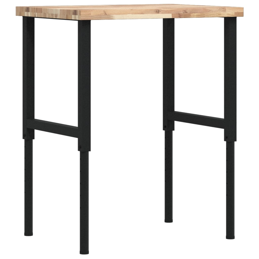 Pracovní Stůl 80 X 60 X (73–99,5) Cm Masivní Akácie Obdélníkový