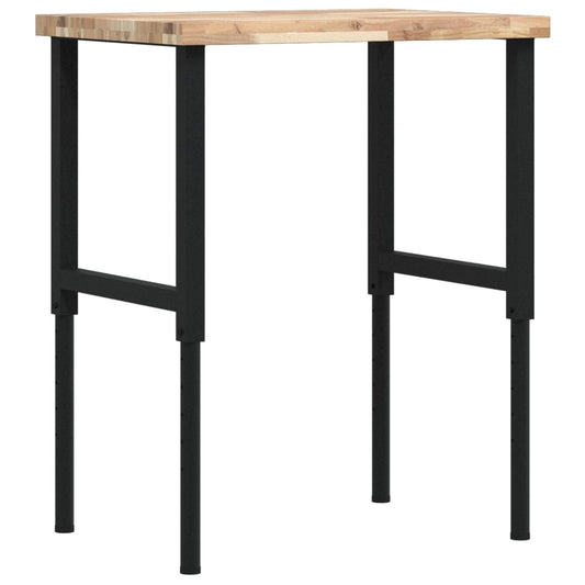 Pracovní Stůl 80 X 60 X (73–99,5) Cm Masivní Akácie Obdélníkový