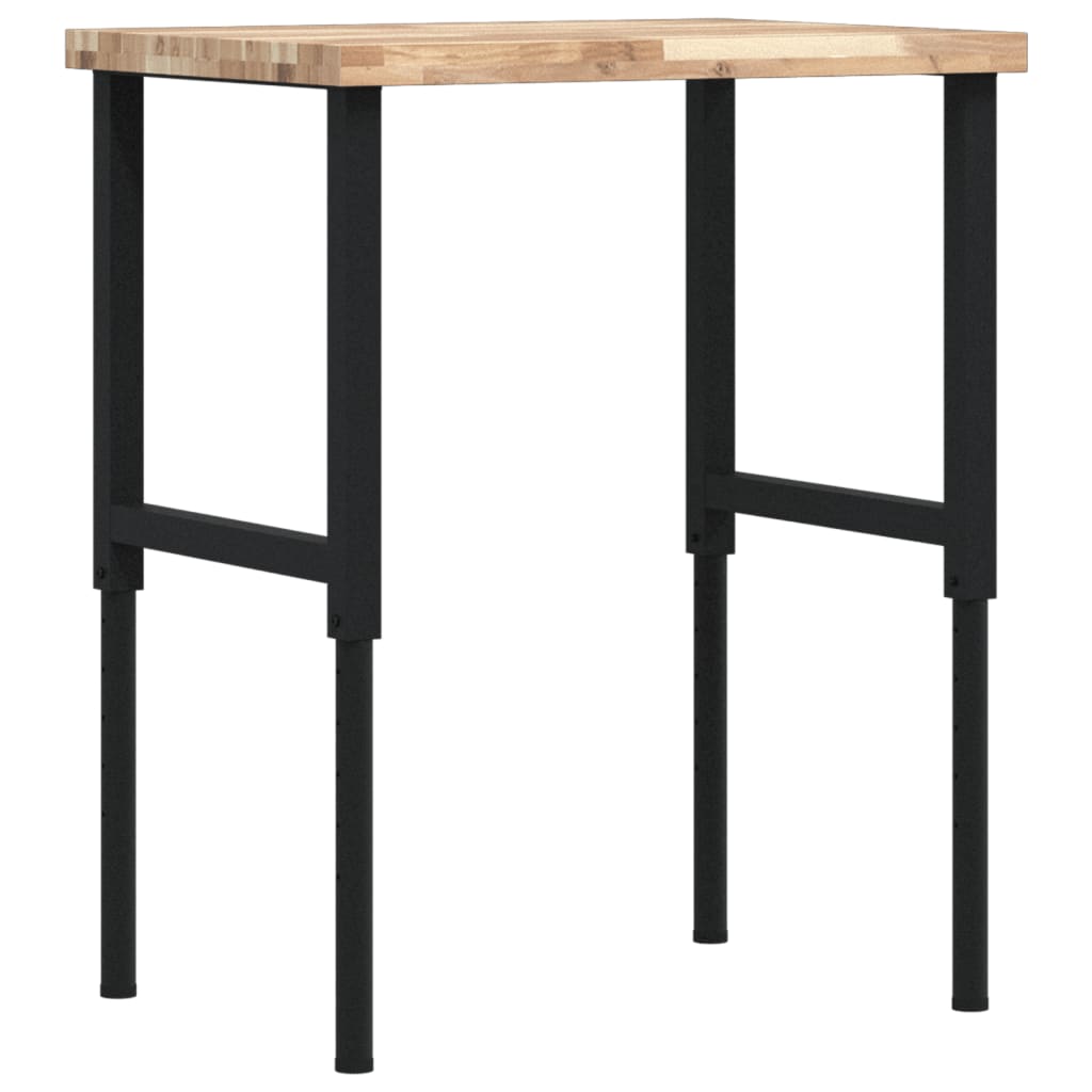 Pracovní Stůl 80 X 60 X (73–99,5) Cm Masivní Akácie Obdélníkový
