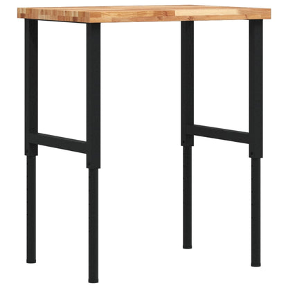 Pracovní Stůl 80 X 60 X (73–99,5) Cm Masivní Akácie Obdélníkový
