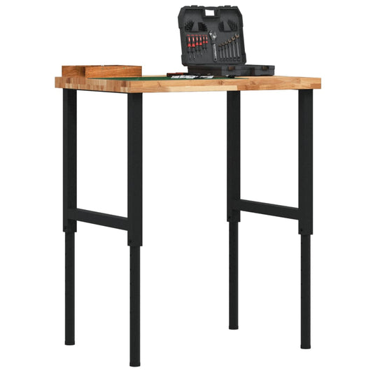 Pracovní Stůl 80 X 60 X (73–99,5) Cm Masivní Akácie Obdélníkový