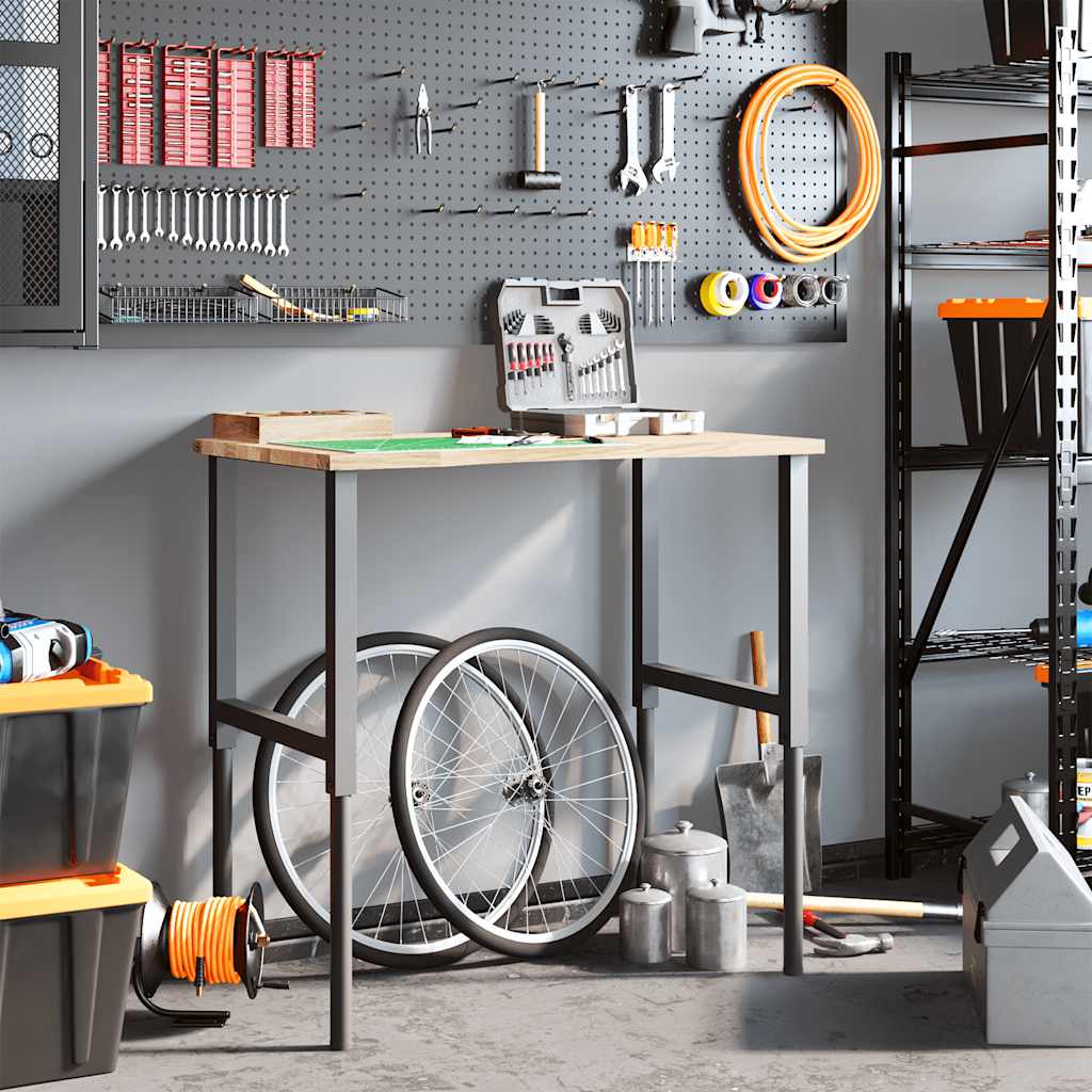 Pracovní Stůl 100 X 60 X (71,5–98) Cm Masivní Dubové Dřevo