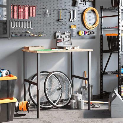 Pracovní Stůl 100 X 60 X (71,5–98) Cm Masivní Dubové Dřevo