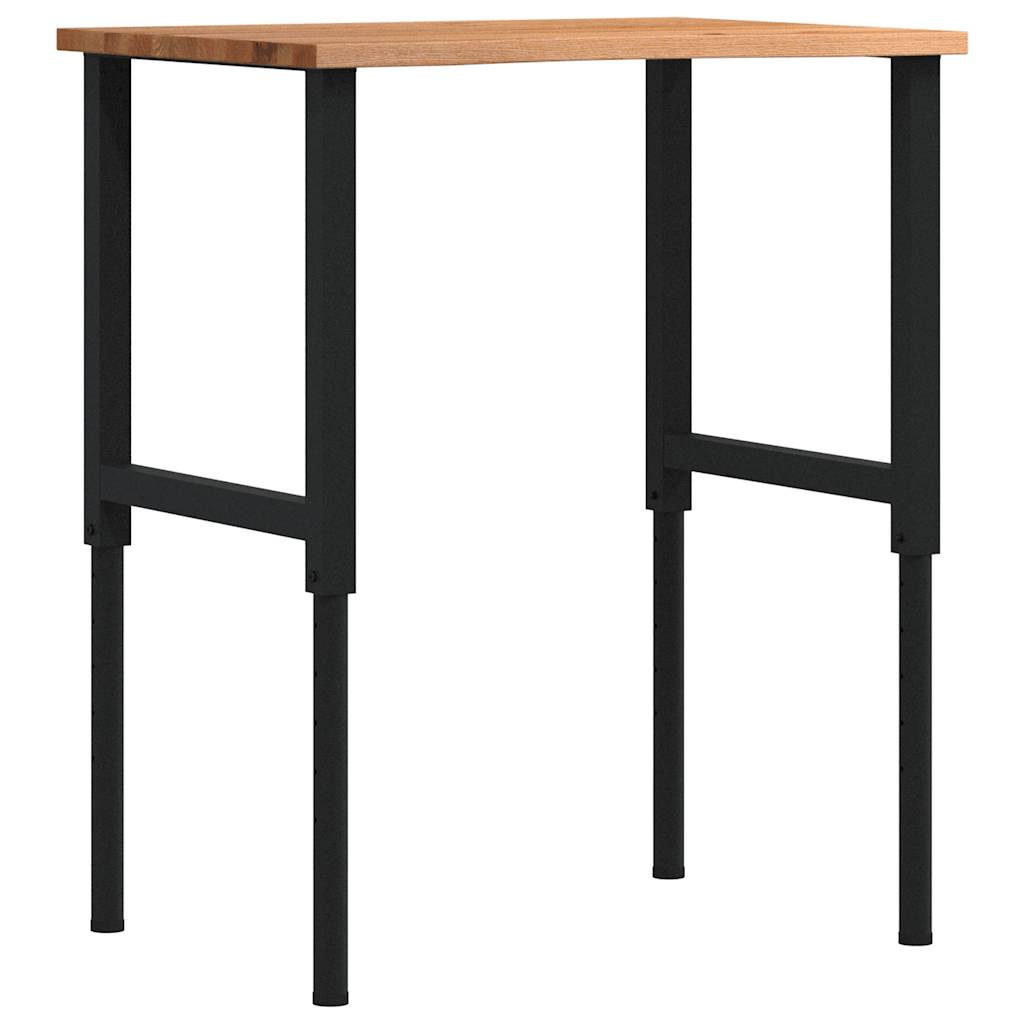 Pracovní Stůl 100 X 60 X (71,5–98) Cm Masivní Dubové Dřevo