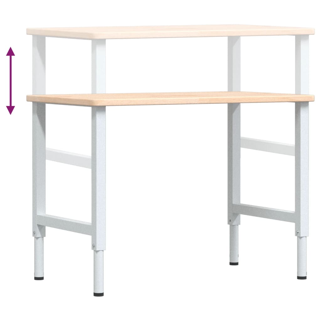 Pracovní Stůl 100 X 60 X (71,5–98) Cm Masivní Dub Obdélníkový