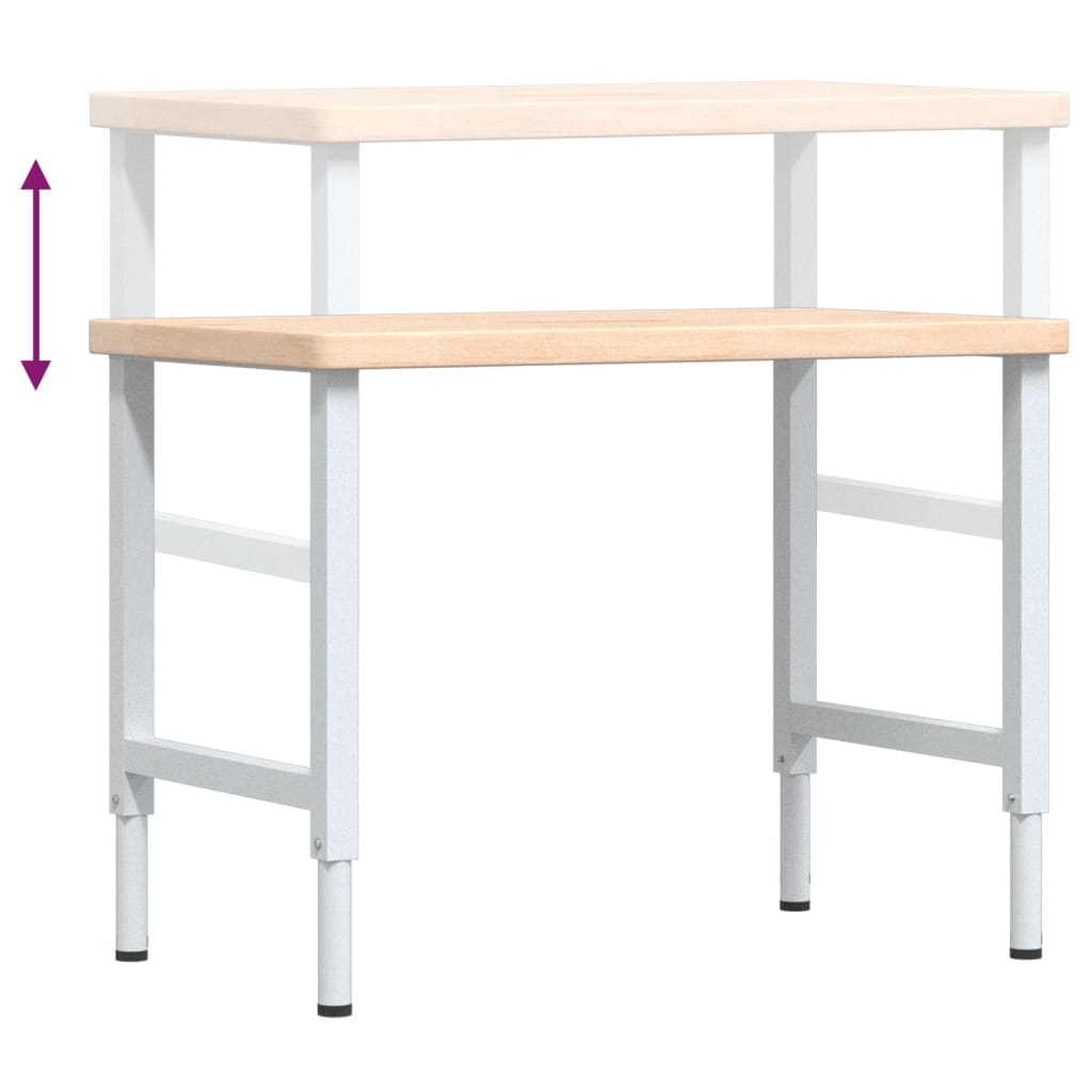 Pracovní Stůl 100 X 60 X (73–99,5) Cm Masivní Dub Obdélníkový