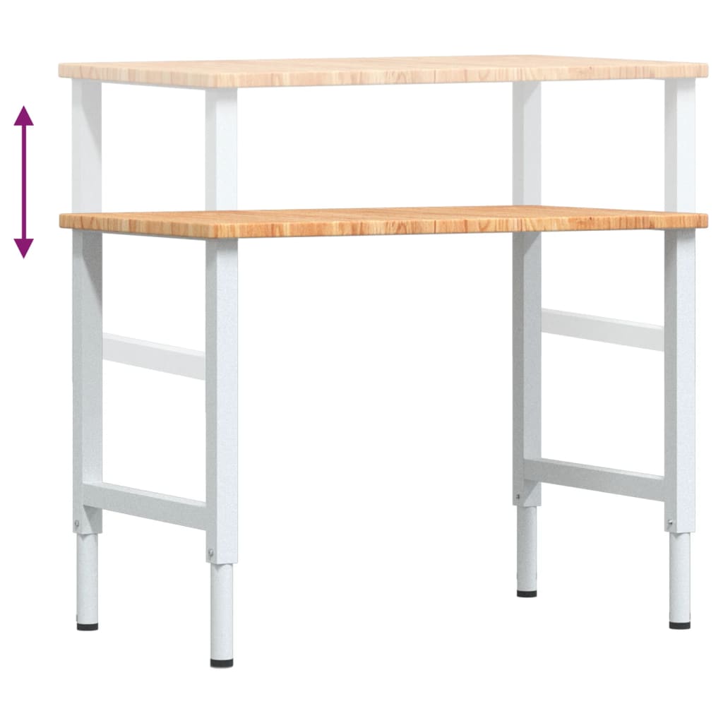 Pracovní Stůl Světle Hnědý 100X60X(71,5–98) Cm Dub Obdélníkový