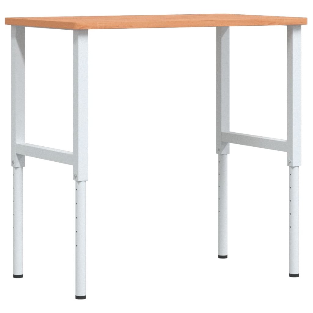 Pracovní Stůl 100 X 60 X (71,5–98) Cm Masivní Buk Obdélníkový