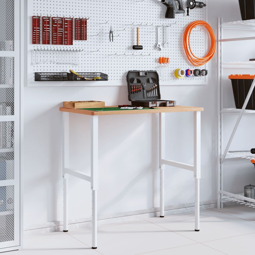 Pracovní Stůl 100 X 60 X (71,5–98) Cm Masivní Buk Obdélníkový