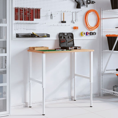Pracovní Stůl 100 X 60 X (71,5–98) Cm Masivní Buk Obdélníkový