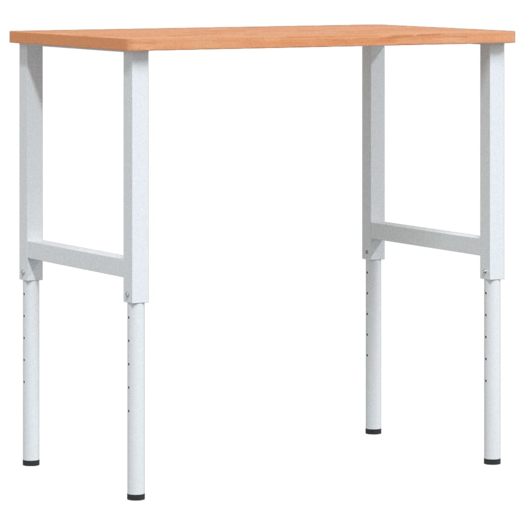 Pracovní Stůl 100 X 60 X (71,5–98) Cm Masivní Buk Obdélníkový