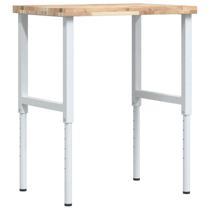 Pracovní Stůl 80 X 60 X (73–99,5) Cm Masivní Akácie Obdélníkový