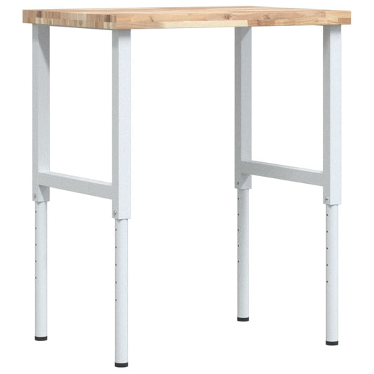 Pracovní Stůl 80 X 60 X (73–99,5) Cm Masivní Akácie Obdélníkový
