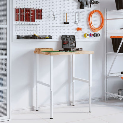 Pracovní Stůl 80 X 60 X (73–99,5) Cm Masivní Akácie Obdélníkový