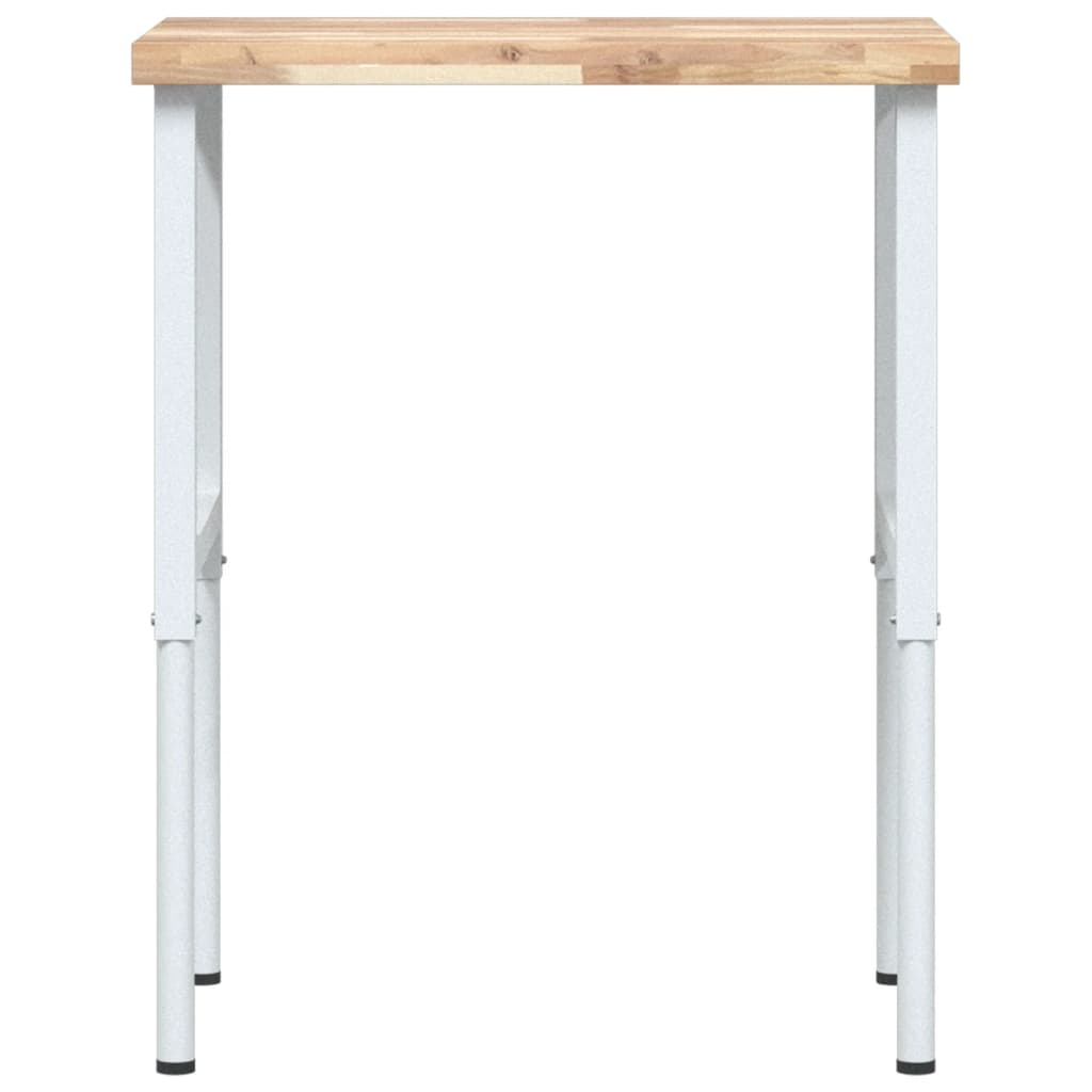Pracovní Stůl 80 X 60 X (73–99,5) Cm Masivní Akácie Obdélníkový