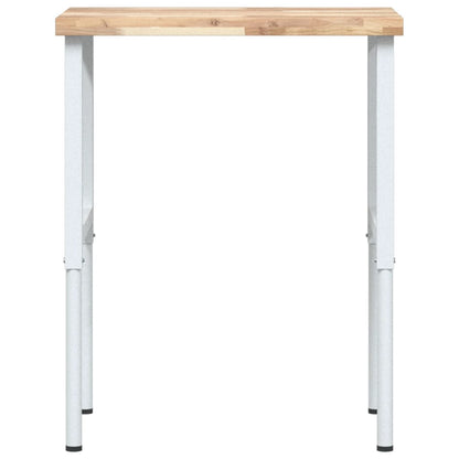 Pracovní Stůl 80 X 60 X (73–99,5) Cm Masivní Akácie Obdélníkový