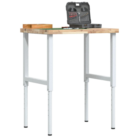 Pracovní Stůl 80 X 60 X (73–99,5) Cm Masivní Akácie Obdélníkový