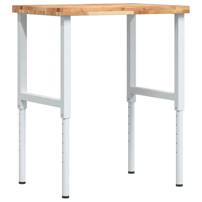 Pracovní Stůl 80 X 60 X (73–99,5) Cm Masivní Akácie Obdélníkový