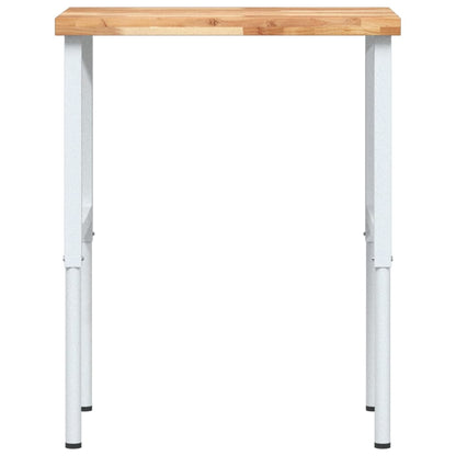 Pracovní Stůl 80 X 60 X (73–99,5) Cm Masivní Akácie Obdélníkový