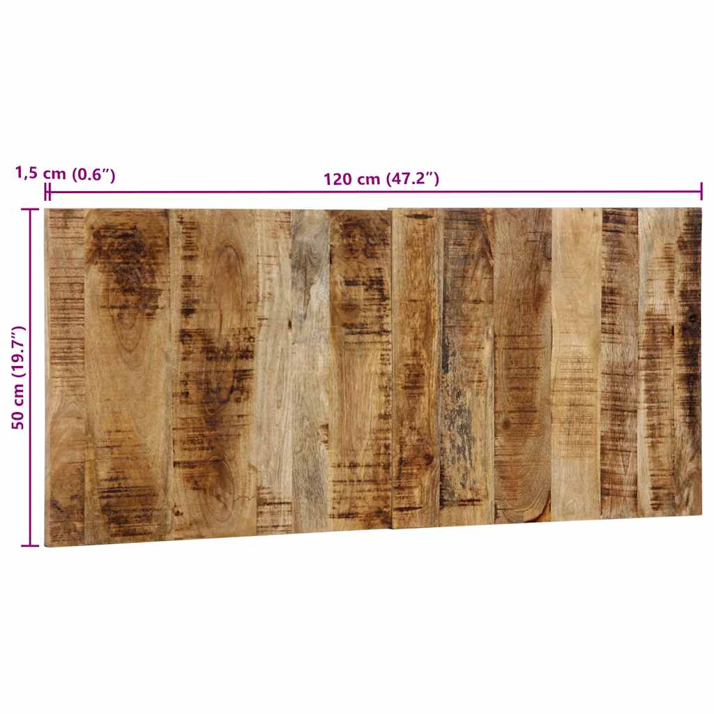 Čelo Postele 120 Cm Masivní Hrubé Mangovníkové Dřevo