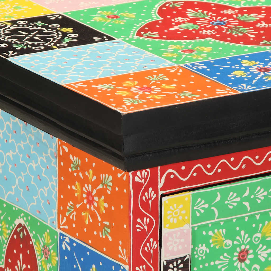Noční Skříňka Multicolour 40X35X45 Cm Masivní Dřevo Mango