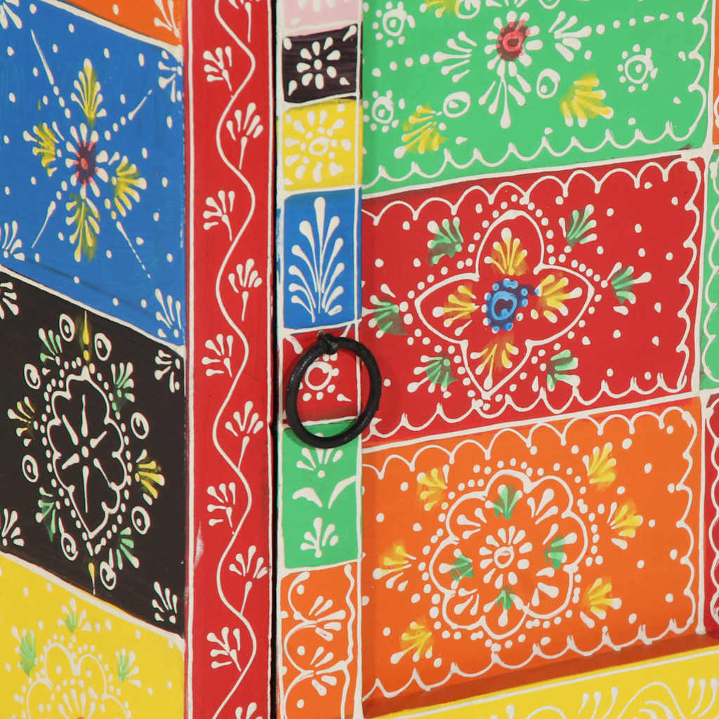 Noční Skříňka Multicolour 40X35X45 Cm Masivní Dřevo Mango