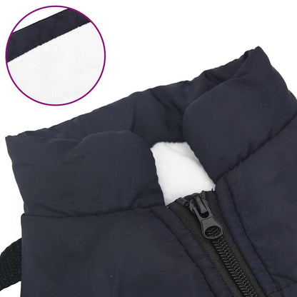 Bunda Pro Psa S Postrojem Nepromokavá Reflexní Tmavě Modrá