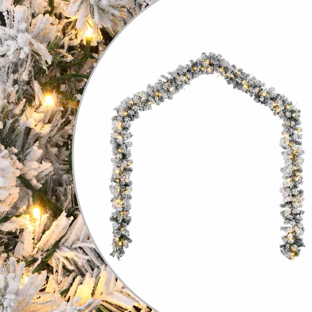Vánoční Girlanda Zasněžená Zelená Pvc