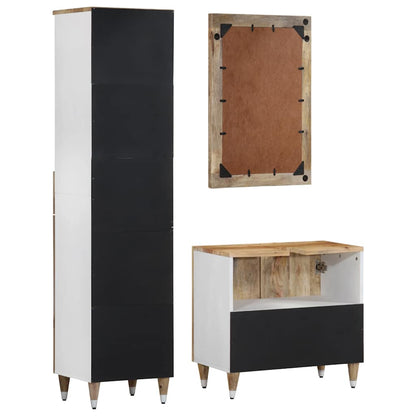 3Dílná Koupelnová Sestava Masivní Mangovníkové Dřevo