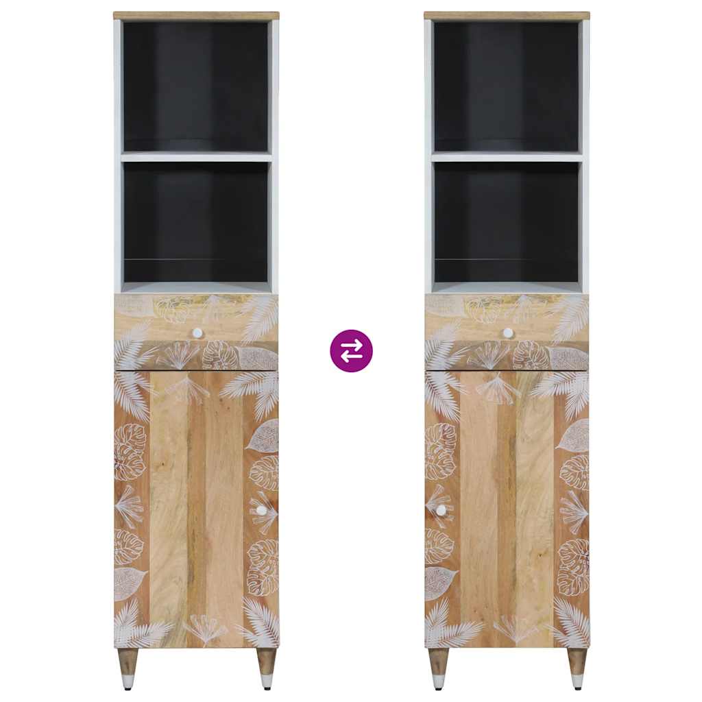 3Dílná Koupelnová Sestava Masivní Mangovníkové Dřevo