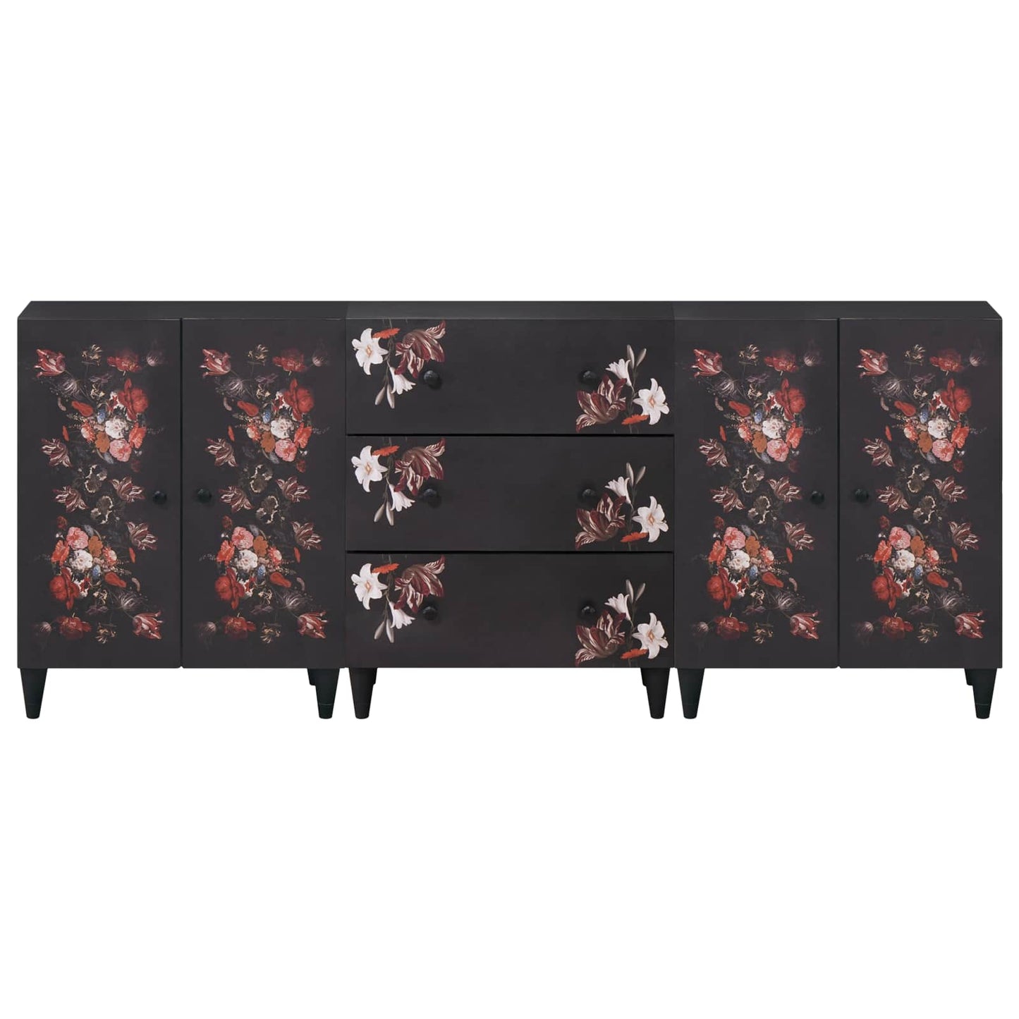 Úložné Skříně 3 Ks 180 X 33 X 75 Cm Masivní Mangové Dřevo