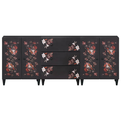 Úložné Skříně 3 Ks 180 X 33 X 75 Cm Masivní Mangové Dřevo