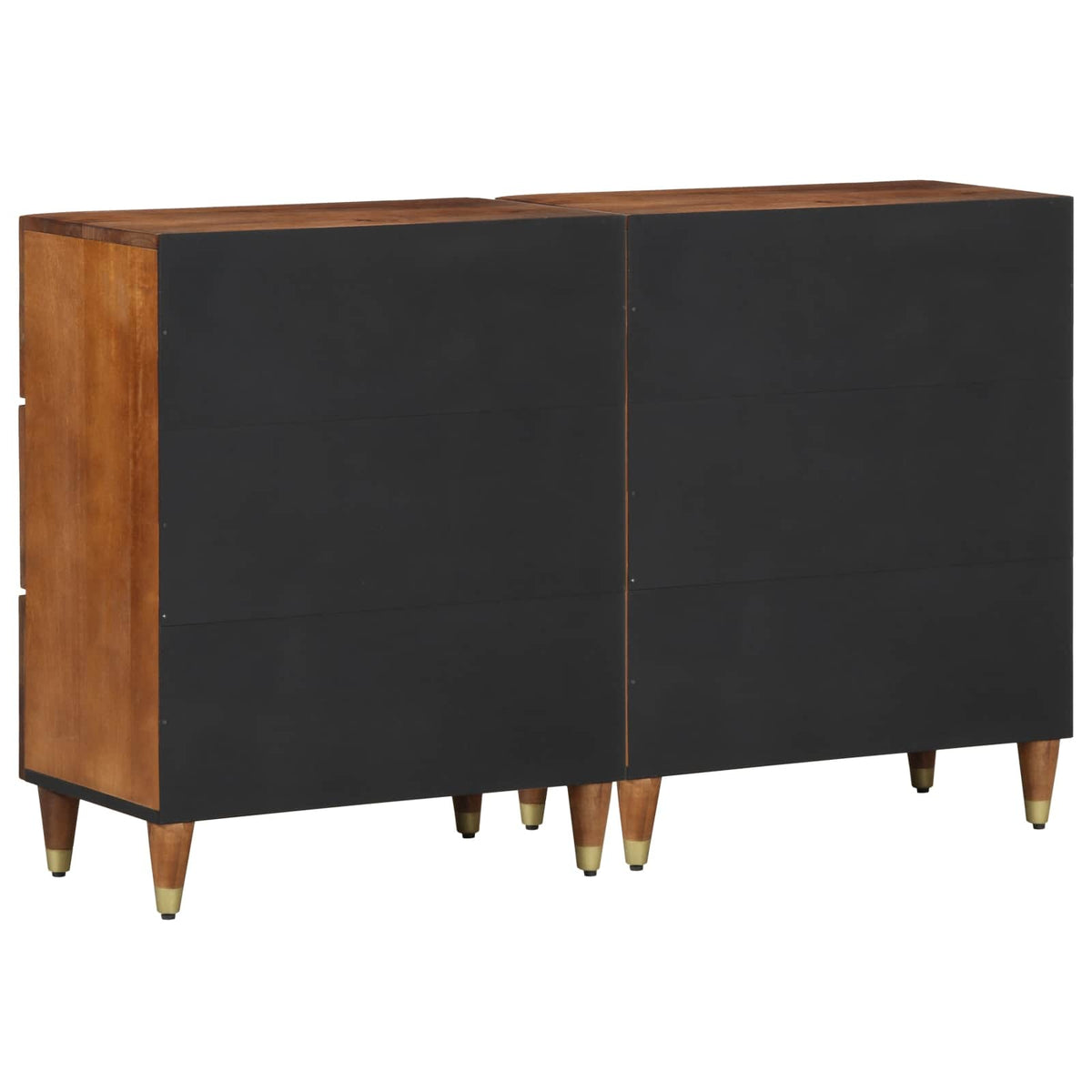 Servírovací Skříň 2 Ks 60 X 33 X 75 Cm Masivní Mangové Dřevo