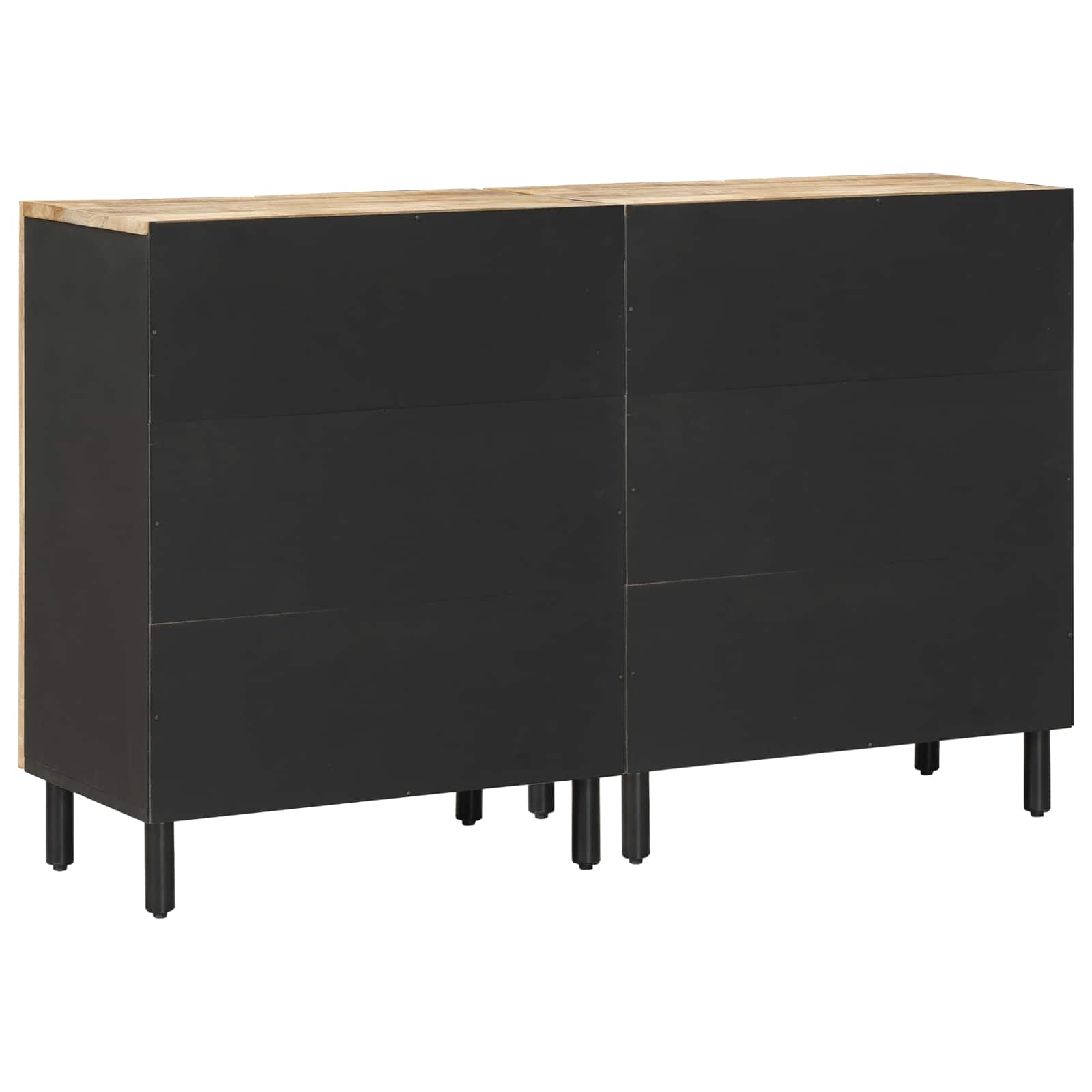 Úložné Skříně 2 Ks 120 X 33 X 75 Cm Masivní Mangové Dřevo