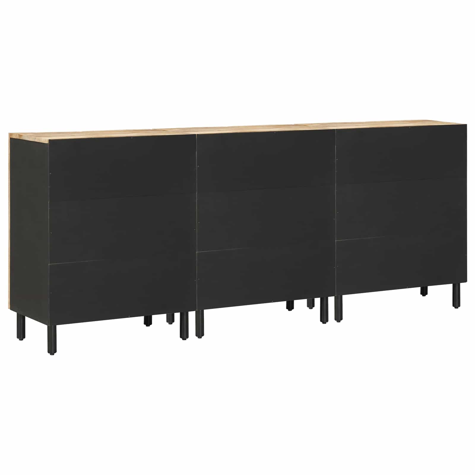 Úložné Skříně 3 Ks 180 X 33 X 75 Cm Masivní Mangové Dřevo