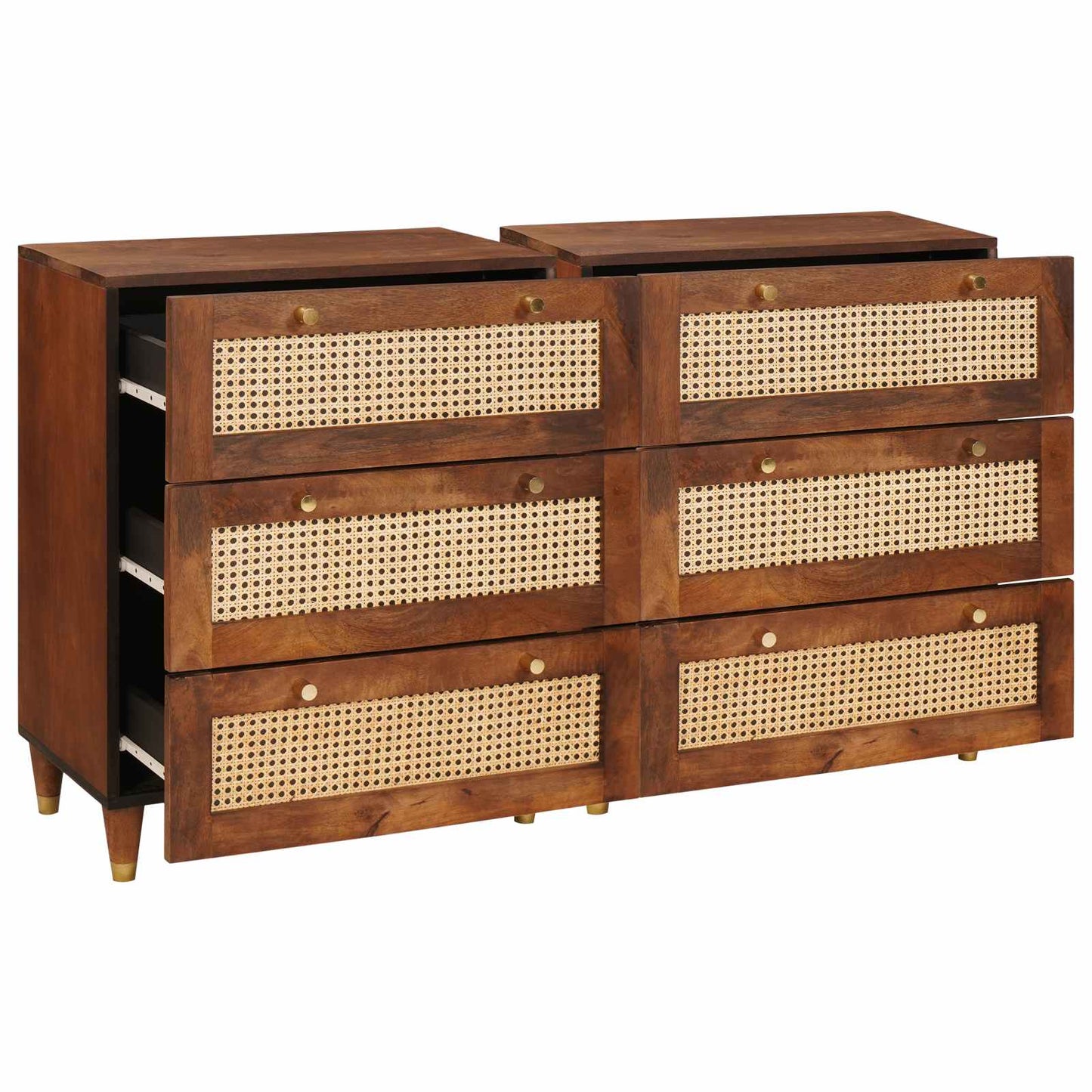 Sestava Komody 2 Ks 60 X 33,5 X 75 Cm Masivní Mangové Dřevo