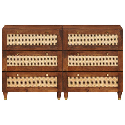 Sestava Komody 2 Ks 60 X 33,5 X 75 Cm Masivní Mangové Dřevo