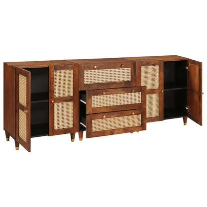 Sestava Komody 3 Ks 180 X 33 X 75 Cm Masivní Mangové Dřevo
