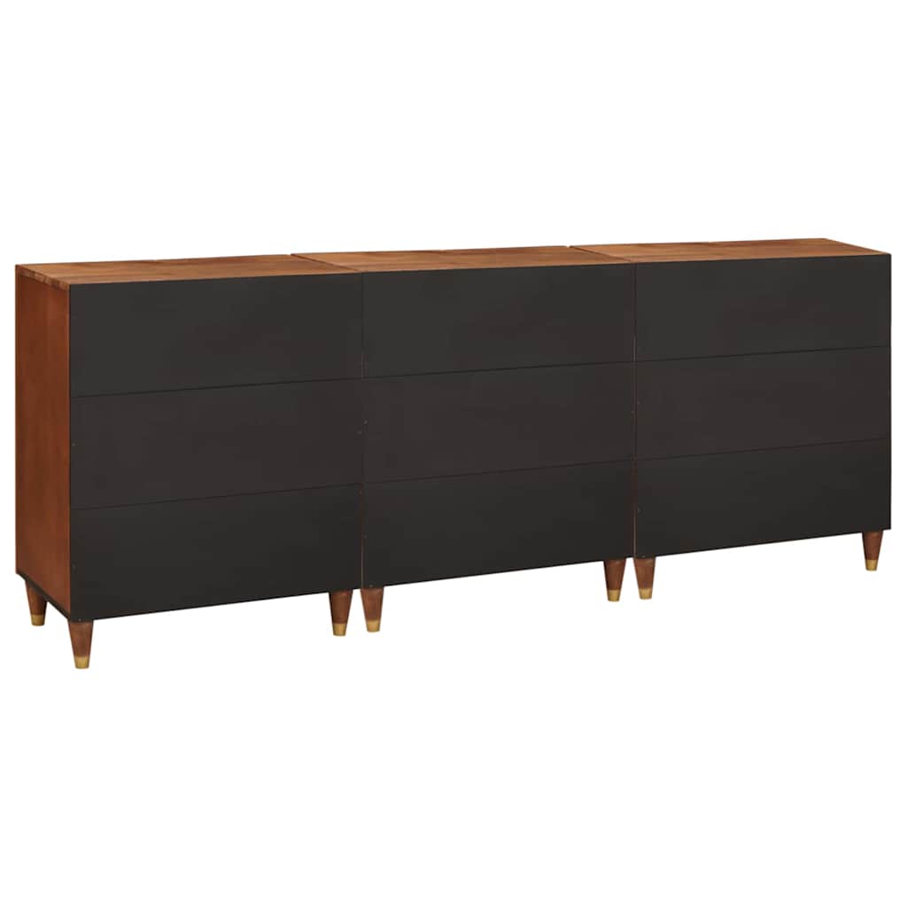 Sestava Komody 3 Ks 180 X 33 X 75 Cm Masivní Mangové Dřevo