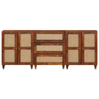Sestava Komody 3 Ks 180 X 33 X 75 Cm Masivní Mangové Dřevo