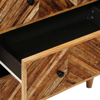 Úložné Skříně 2 Ks 60 X 33,5 X 75 Cm Masivní Mangové Dřevo