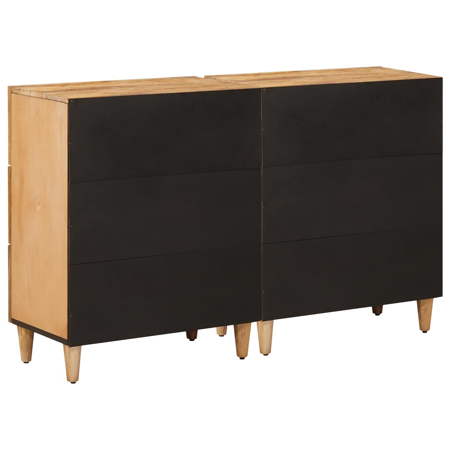 Úložné Skříně 2 Ks 60 X 33,5 X 75 Cm Masivní Mangové Dřevo