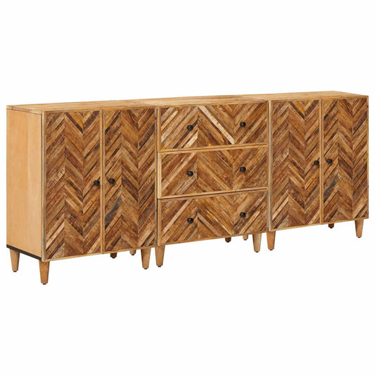 Úložné Skříně 3 Ks 60 X 33,5 X 75 Cm Masivní Mangové Dřevo