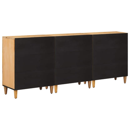 Úložné Skříně 3 Ks 60 X 33,5 X 75 Cm Masivní Mangové Dřevo