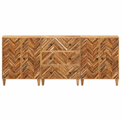 Úložné Skříně 3 Ks 60 X 33,5 X 75 Cm Masivní Mangové Dřevo