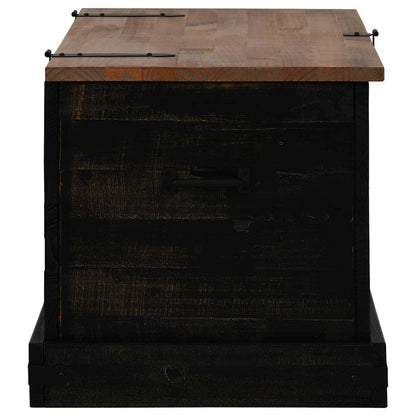 Úložná Komoda Halden Černý 91X48X47 Cm Borovicový Masiv