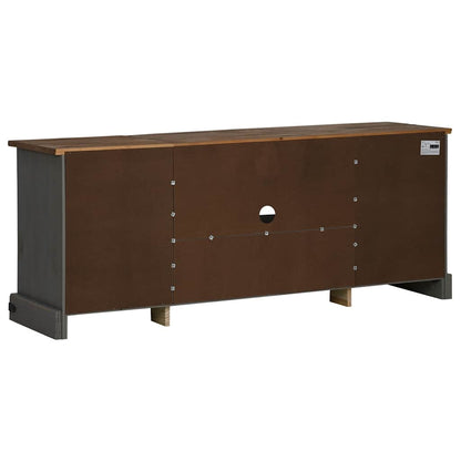 Tv Skříňka Halden 2 Posuvné Dveře Šedá 150X40X60 Cm Masiv